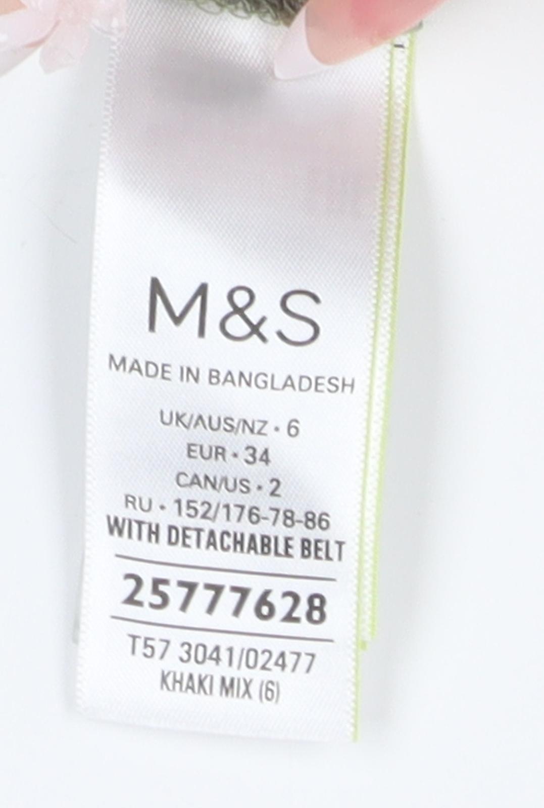 Marks and Spencer Women Grey Cargo Shorts, Size 6