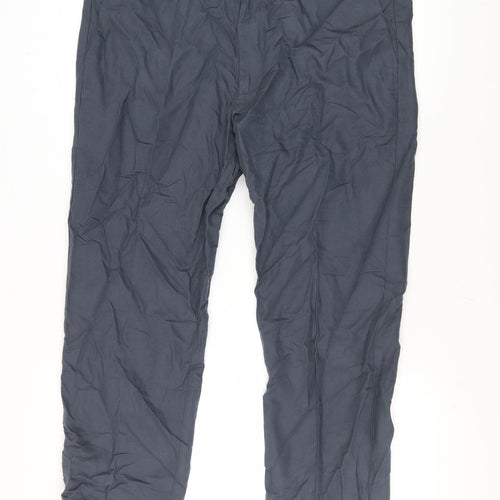Marks and Spencer Unisex Blue Chino Trousers Size 40 Regular