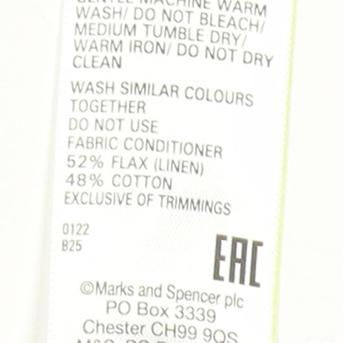 Marks and Spencer Unisex Blue Chino Trousers Size 40 Regular
