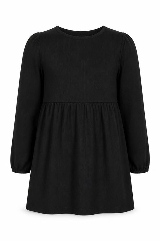 Front view of New Look women’s black polyester a-line, size UK 12, round neck pullover