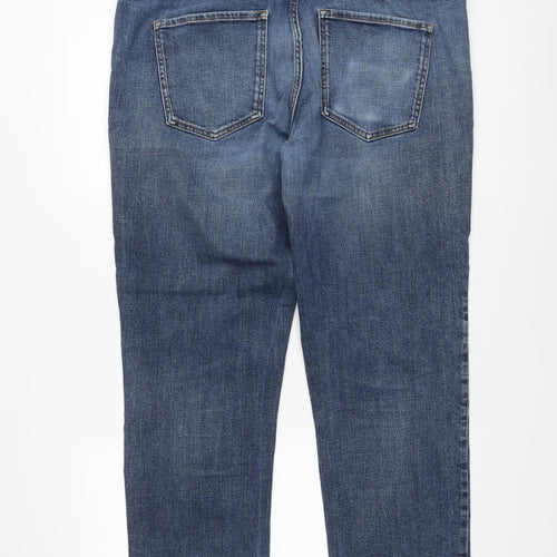 NEXT Mens Blue Cotton Straight Jeans Size 38 in L30 in Regular Button