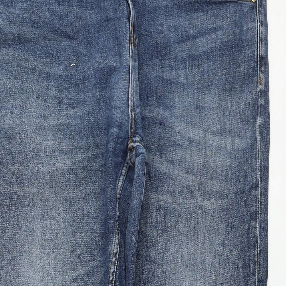 NEXT Mens Blue Cotton Straight Jeans Size 38 in L30 in Regular Button