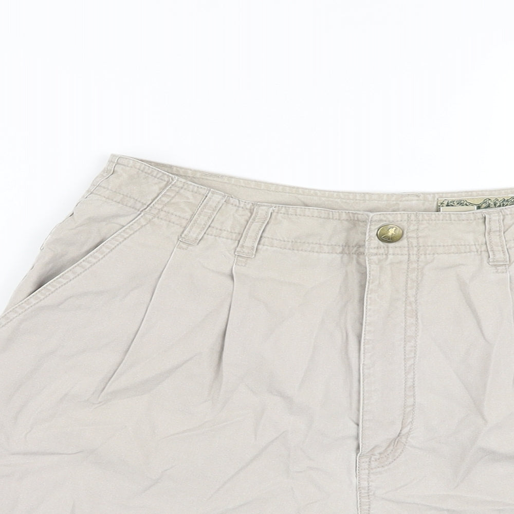 Royal Robbins Womens Beige Cotton Chino Shorts Size 12 L6 in Regular Button