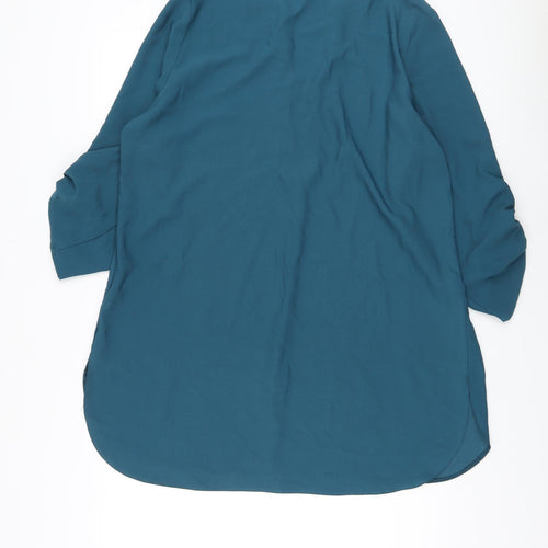 Roman Womens Green Polyester Tunic Blouse Size 18 V-Neck