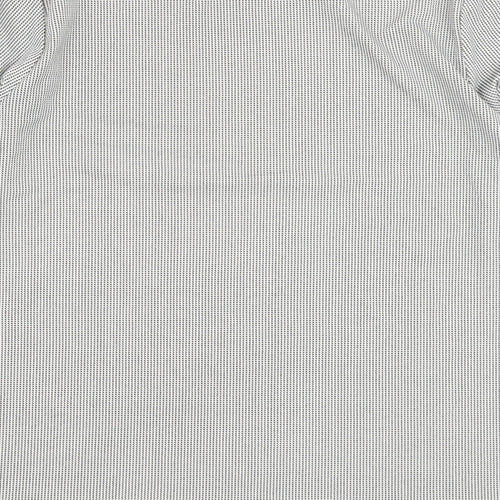 H&M Womens Black Geometric Polyester Basic Blouse Size M Boat Neck