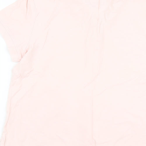 Tommy Hilfiger Womens Pink Cotton Basic Polo Size L Collared