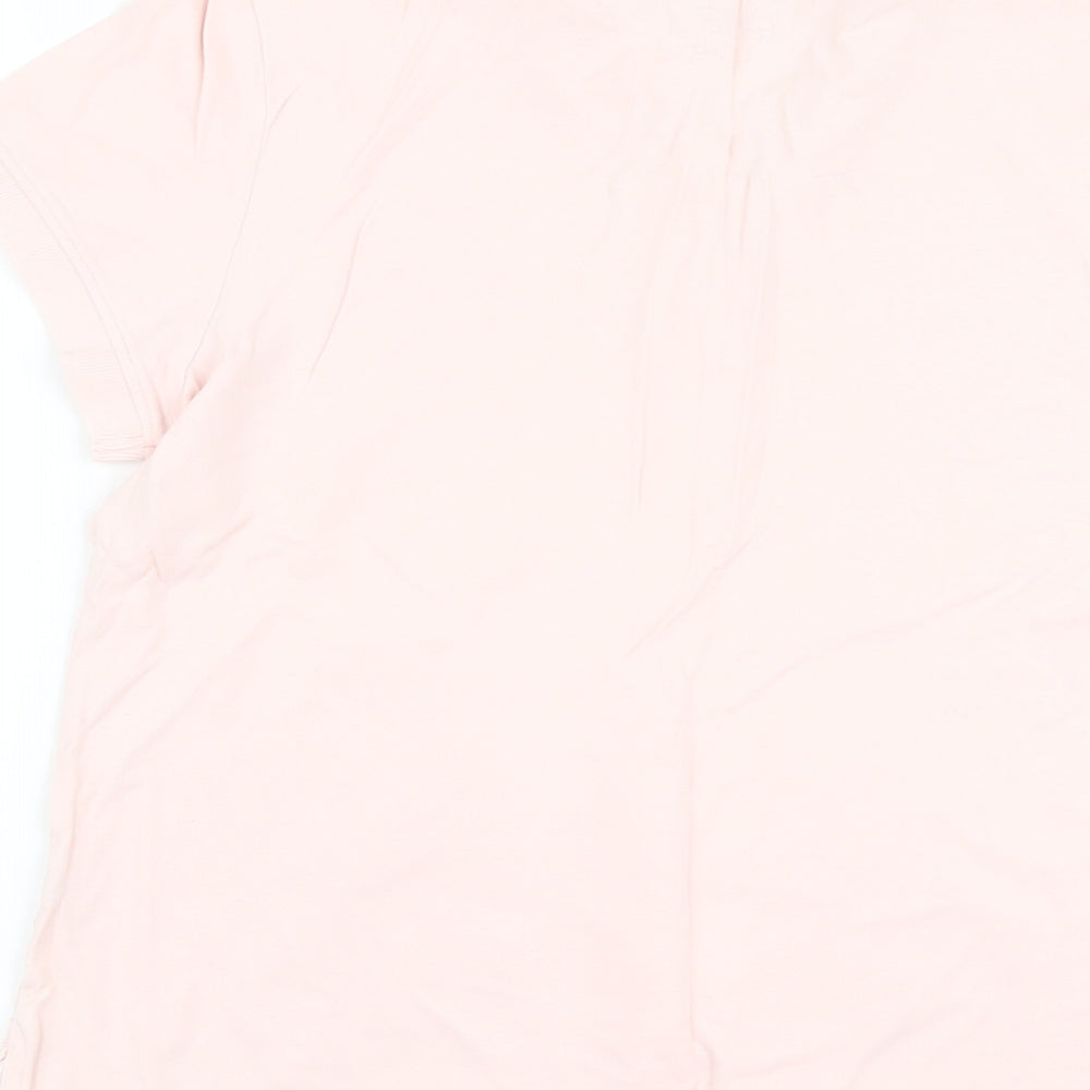 Tommy Hilfiger Womens Pink Cotton Basic Polo Size L Collared