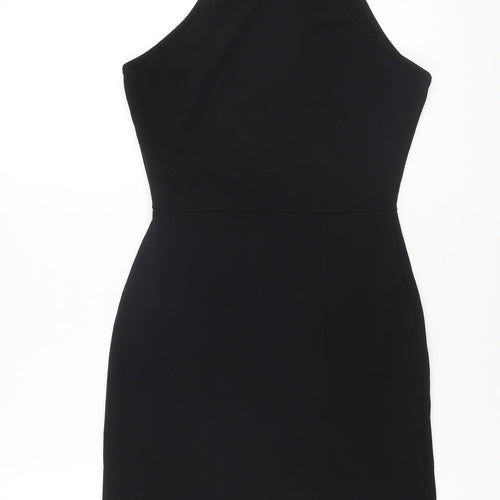 I SAW IT FIRST Womens Black Polyester Bodycon Size 12 Square Neck Pullover