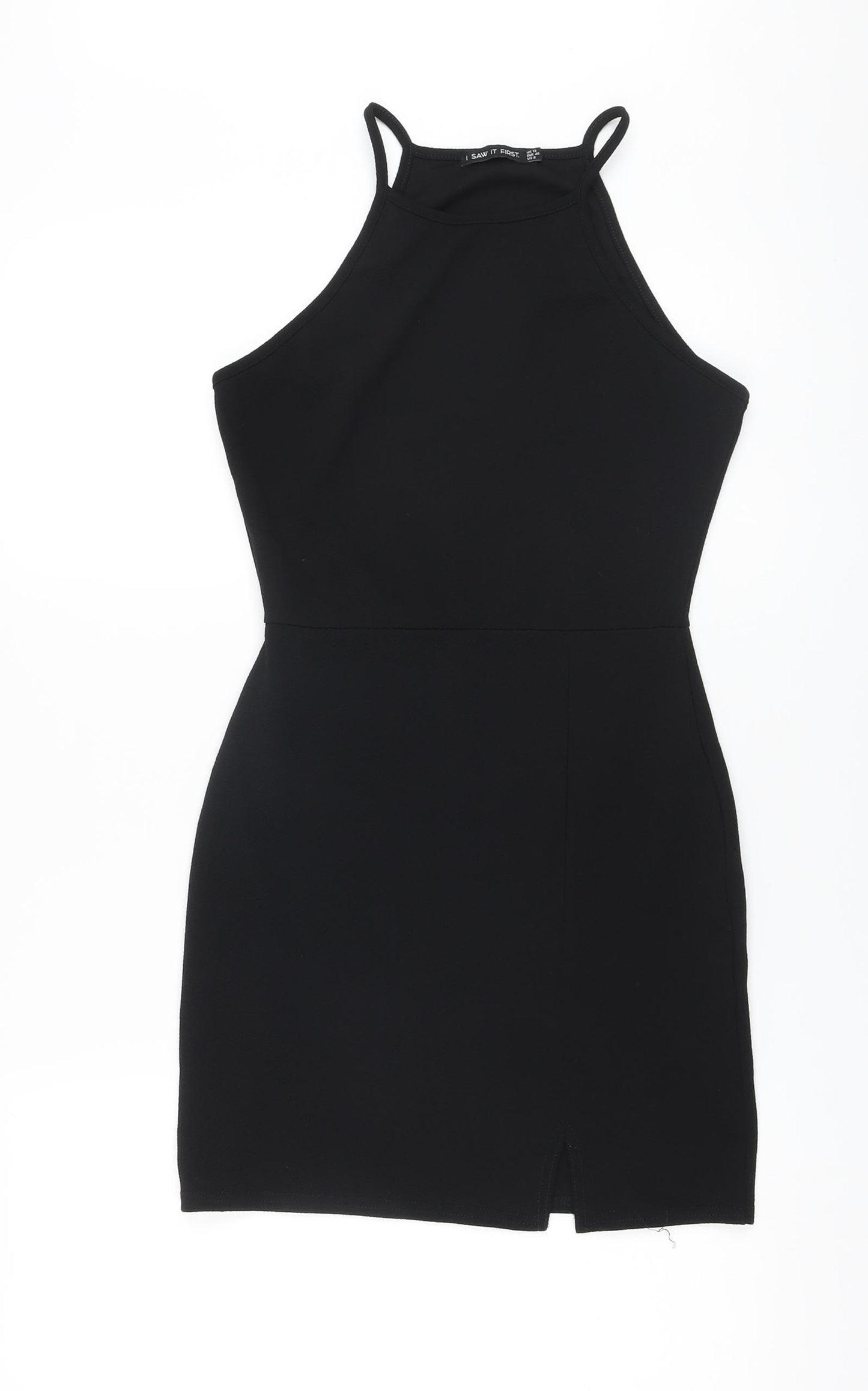 I SAW IT FIRST Womens Black Polyester Bodycon Size 12 Square Neck Pullover