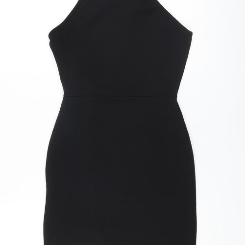 I SAW IT FIRST Womens Black Polyester Bodycon Size 12 Square Neck Pullover