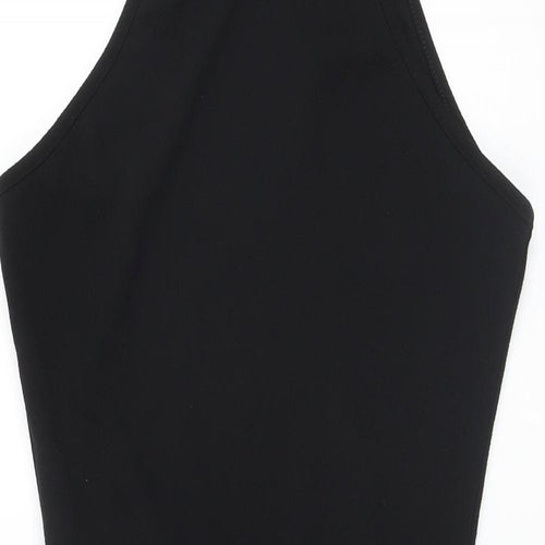 I SAW IT FIRST Womens Black Polyester Bodycon Size 12 Square Neck Pullover