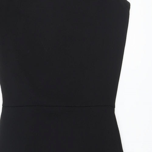 I SAW IT FIRST Womens Black Polyester Bodycon Size 12 Square Neck Pullover