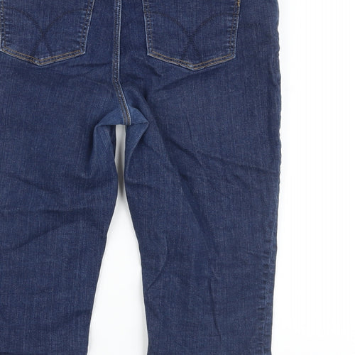 Crew Clothing Womens Blue Cotton Bermuda Shorts Size 14 L16 in Regular Button