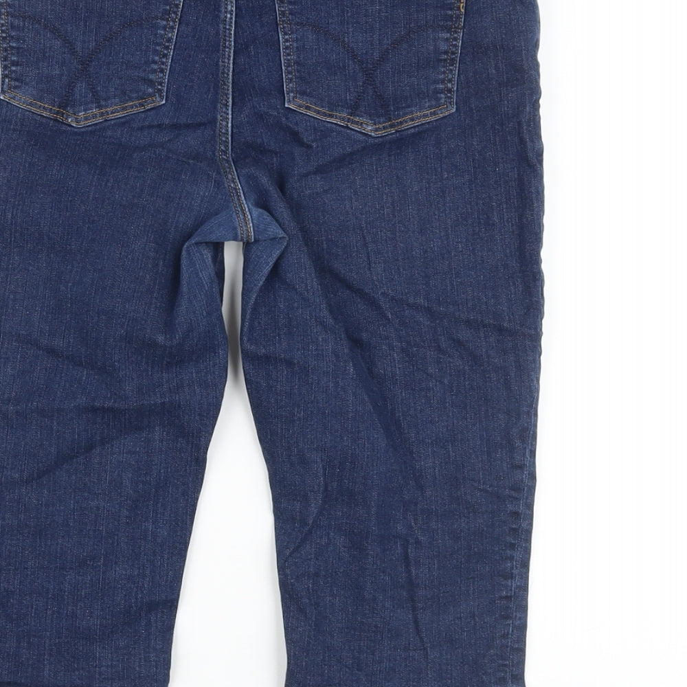 Crew Clothing Womens Blue Cotton Bermuda Shorts Size 14 L16 in Regular Button