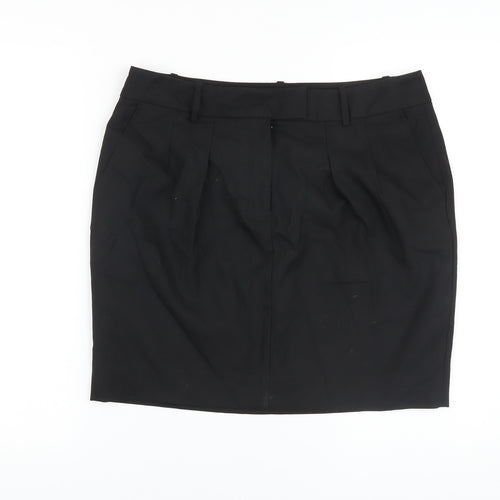 Gap Womens Black Polyester A-Line Skirt Size 12 Zip