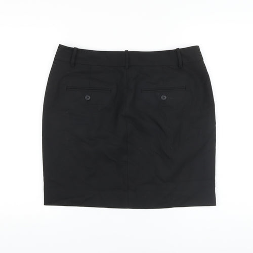 Gap Womens Black Polyester A-Line Skirt Size 12 Zip