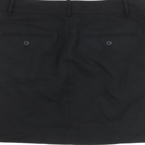 Gap Womens Black Polyester A-Line Skirt Size 12 Zip