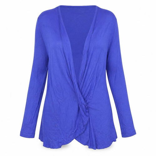 BeYou Womens Blue V-Neck Viscose Cardigan Jumper Size 14