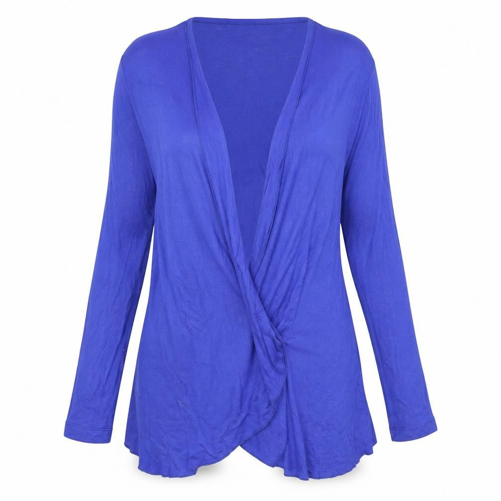 BeYou Womens Blue V-Neck Viscose Cardigan Jumper Size 14