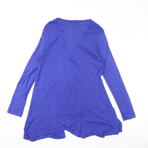 BeYou Womens Blue V-Neck Viscose Cardigan Jumper Size 14