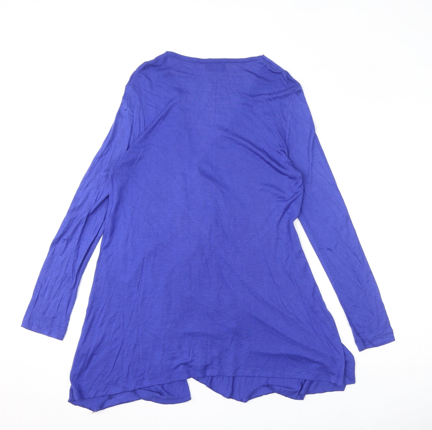 BeYou Womens Blue V-Neck Viscose Cardigan Jumper Size 14