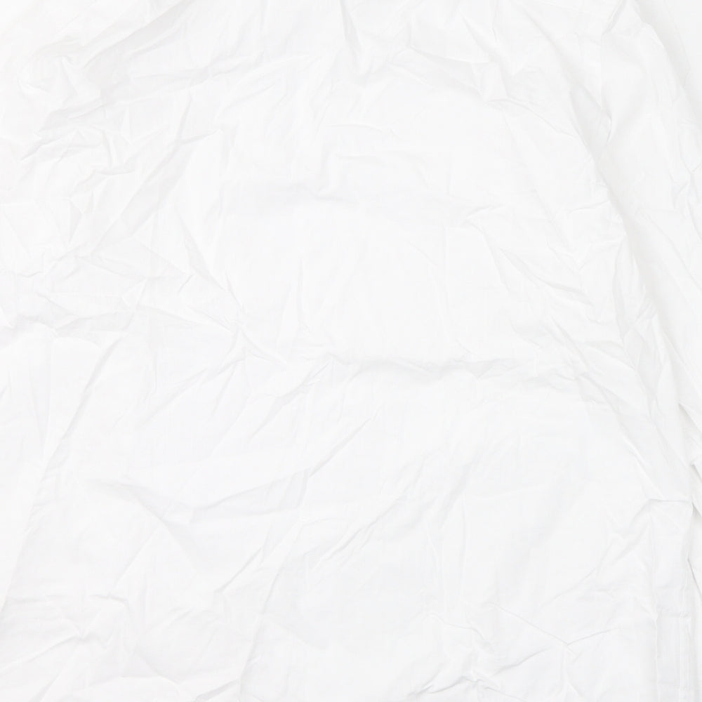 Marks and Spencer Mens White 100% Cotton Dress Shirt Size 16 Collared Button