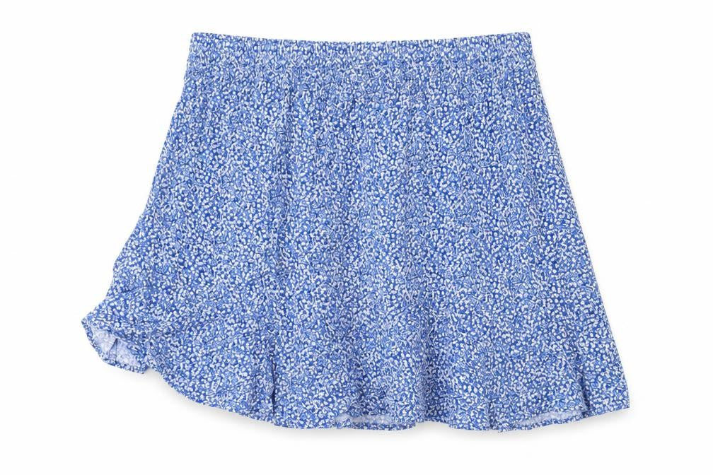 Marks and Spencer Womens Blue Floral Viscose Flare Skirt Size 24