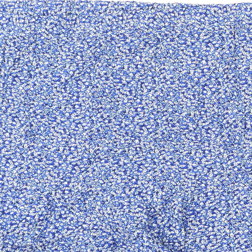 Marks and Spencer Womens Blue Floral Viscose Flare Skirt Size 24