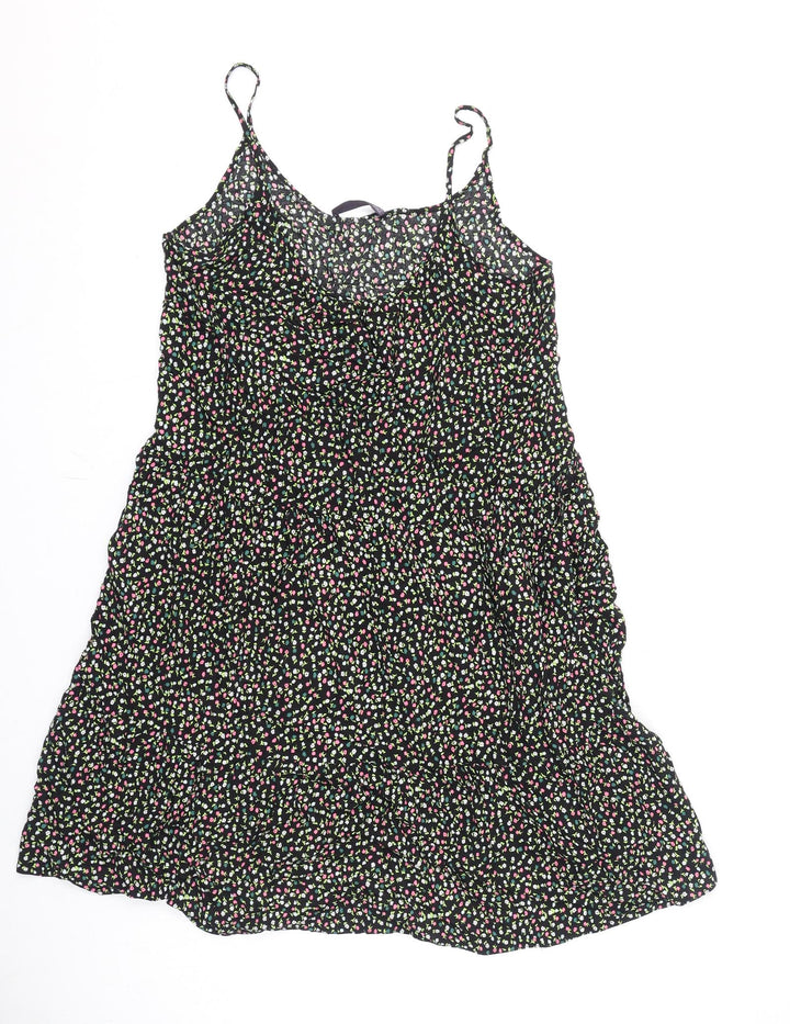 Marks and Spencer Womens Multicoloured Floral Polyester A-Line Size 12 Scoop Neck Pullover