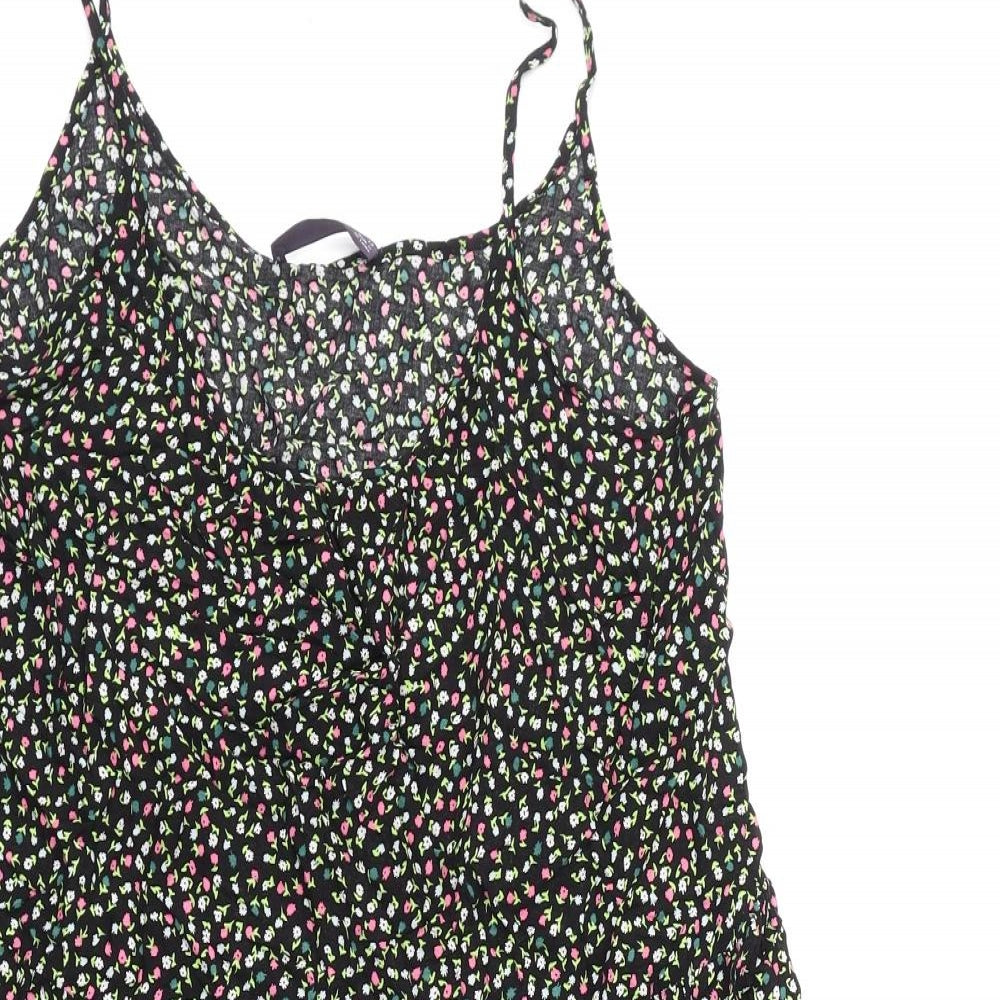 Marks and Spencer Womens Multicoloured Floral Polyester A-Line Size 12 Scoop Neck Pullover