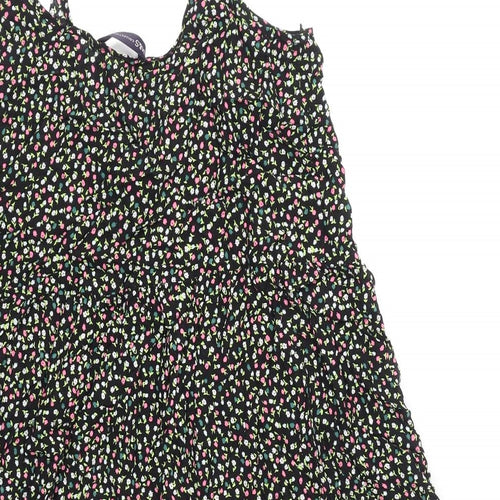 Marks and Spencer Womens Multicoloured Floral Polyester A-Line Size 12 Scoop Neck Pullover
