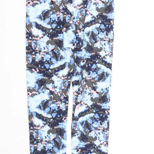 GOODMOVE Womens Multicoloured Geometric Polyester Capri Leggings Size 10 L25 in Regular Pullover