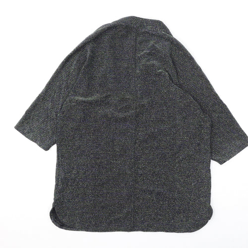 Marks and Spencer Womens Multicoloured Polyamide Basic Blouse Size 12 V-Neck - Glittery