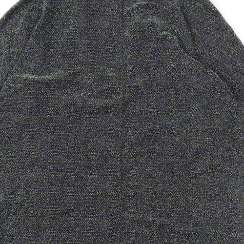 Marks and Spencer Womens Multicoloured Polyamide Basic Blouse Size 12 V-Neck - Glittery