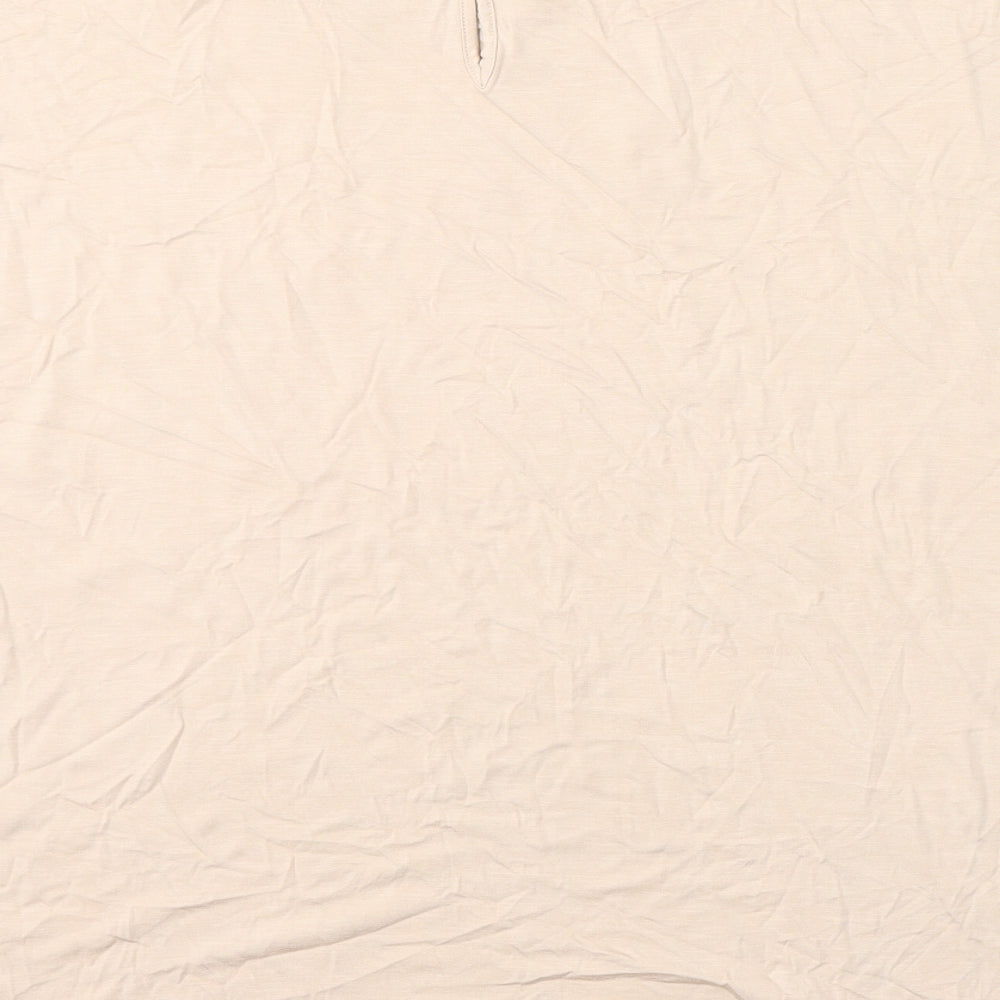 Marks and Spencer Womens Pink Floral Polyester Basic Blouse Size 18 Round Neck