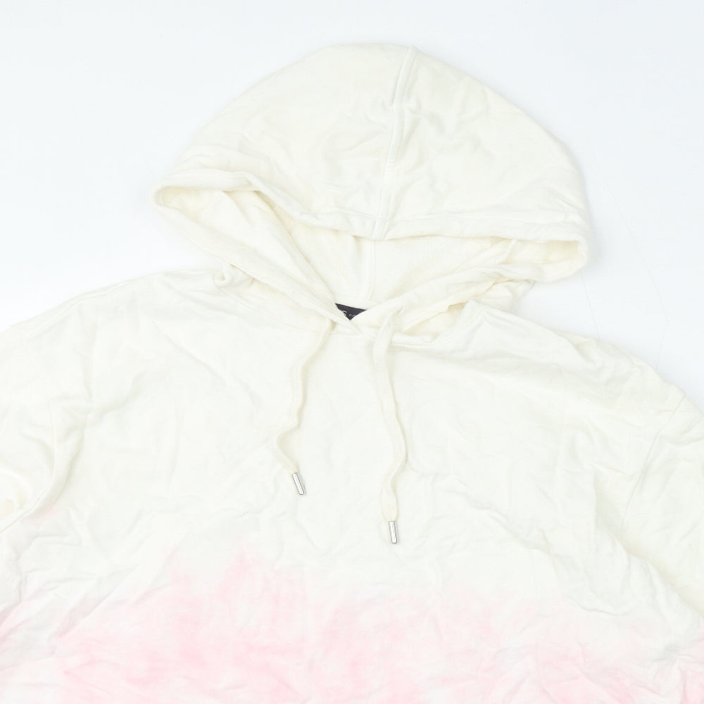 Marks and Spencer Womens Ivory Cotton Pullover Hoodie Size 18 Pullover - Tie Dye