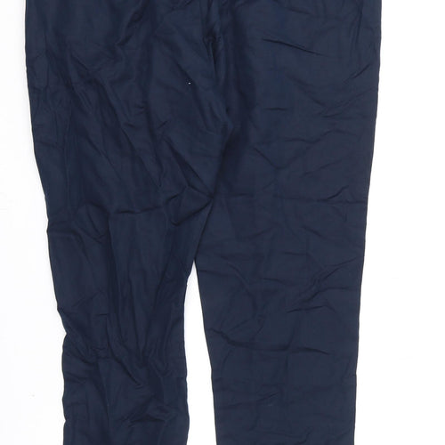 Autograph Mens Blue Linen Trousers Size 40 in L29 in Regular Zip