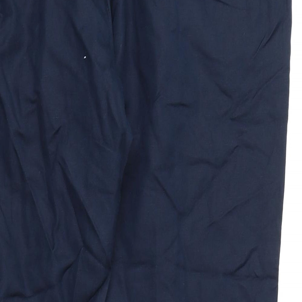 Autograph Mens Blue Linen Trousers Size 40 in L29 in Regular Zip