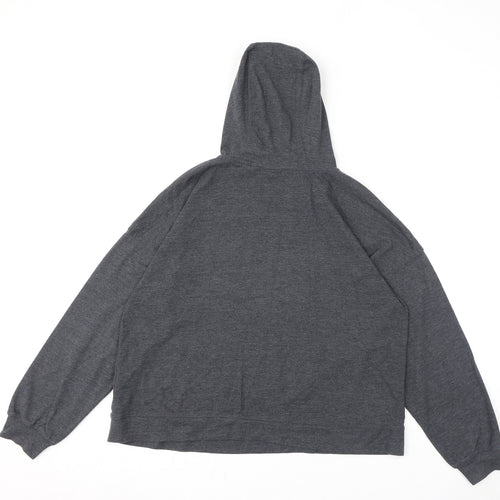 AND/OR Womens Grey Polyester Pullover Hoodie Size 12 Pullover - Embroidery, Stars