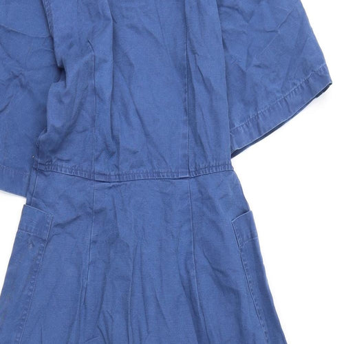 Finery Womens Blue Cotton A-Line Size 8 Collared Button