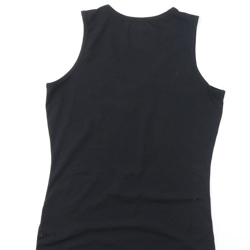 32 Degrees Womens Black Polyester Basic Tank Size M V-Neck Pullover