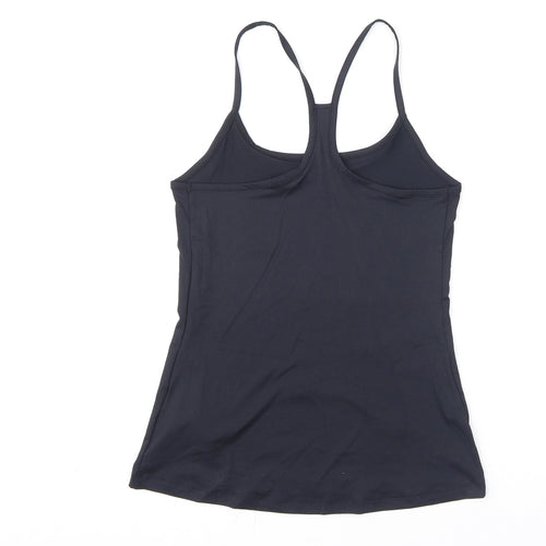 GOODMOVE Womens Black Polyester Basic Tank Size 10 Scoop Neck Pullover