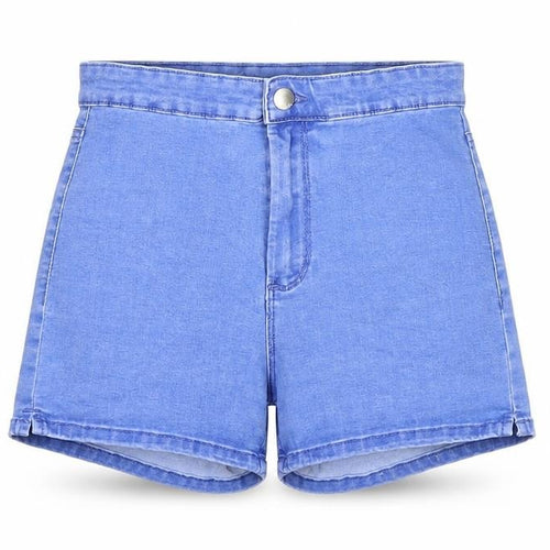 Denim & Co. Womens Blue Cotton Hot Pants Shorts Size 10 Regular Zip