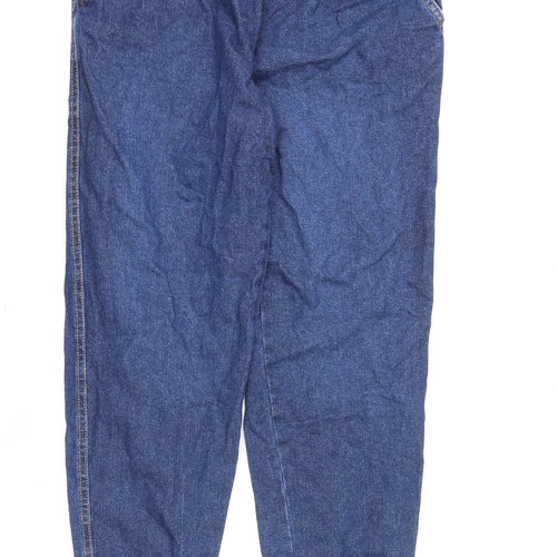 TU Womens Blue Cotton Tapered Jeans Size 10 L26 in Regular Drawstring - Jogger Look