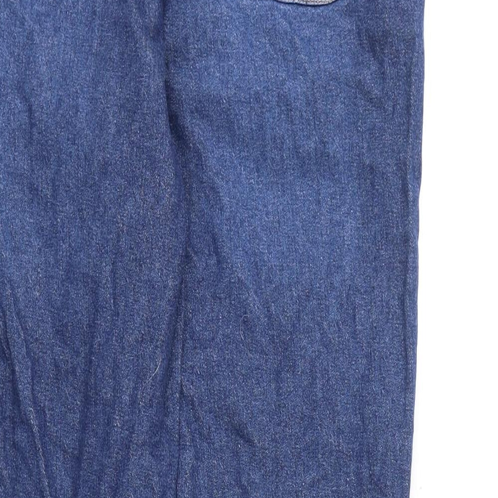 TU Womens Blue Cotton Tapered Jeans Size 10 L26 in Regular Drawstring - Jogger Look