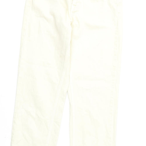 Jack Wills Womens Yellow Cotton Straight Jeans Size 27 in L26 in Regular Zip