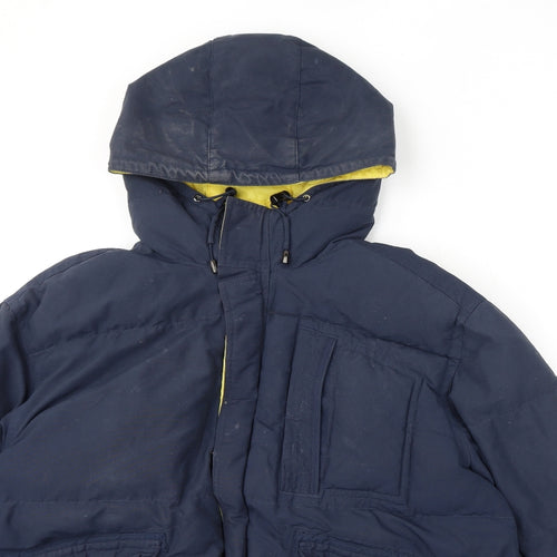 Levi's Mens Blue Puffer Jacket Coat Size XL Snap