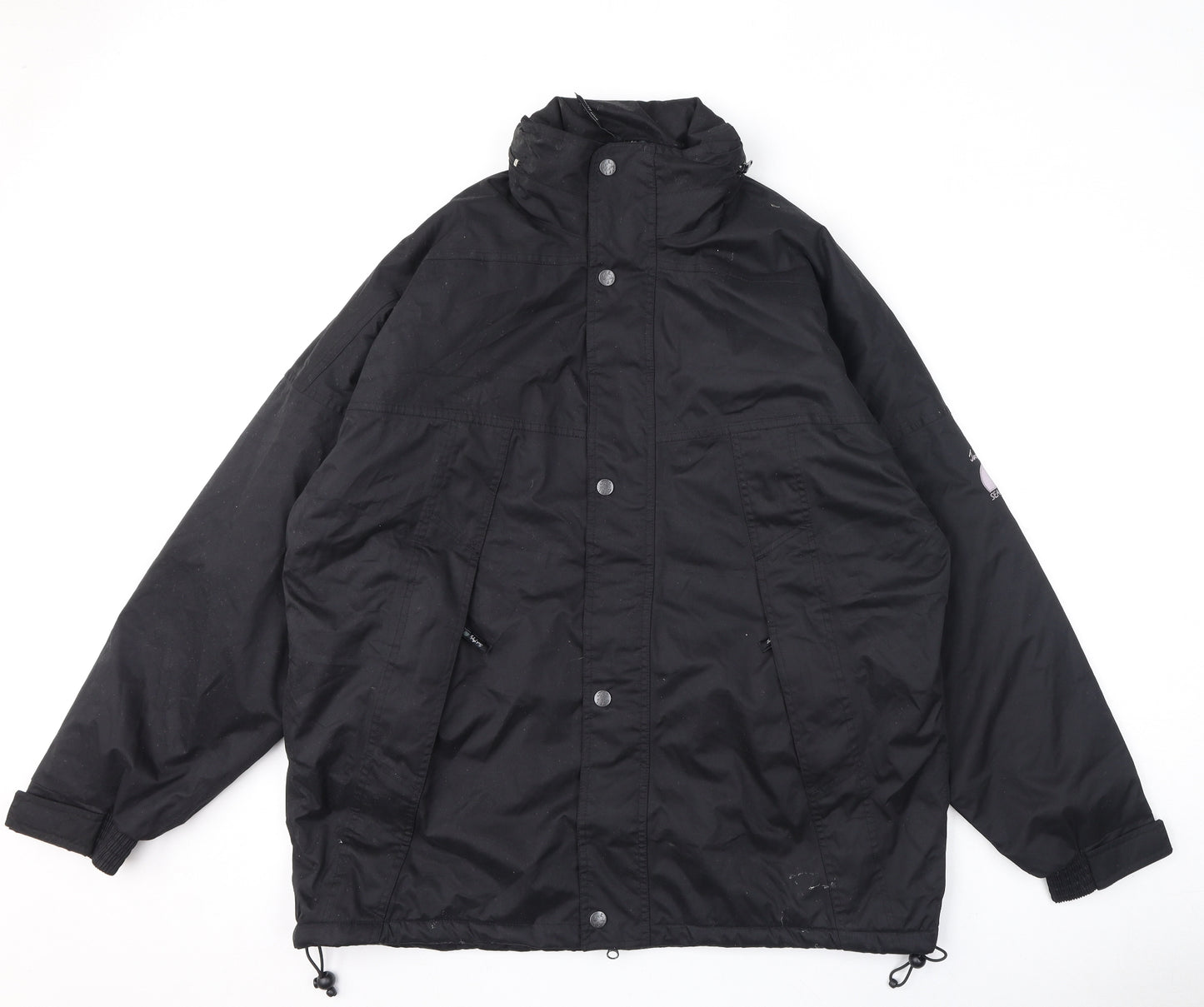 Jack Murphy Mens Black Rain Coat Coat Size XL Zip