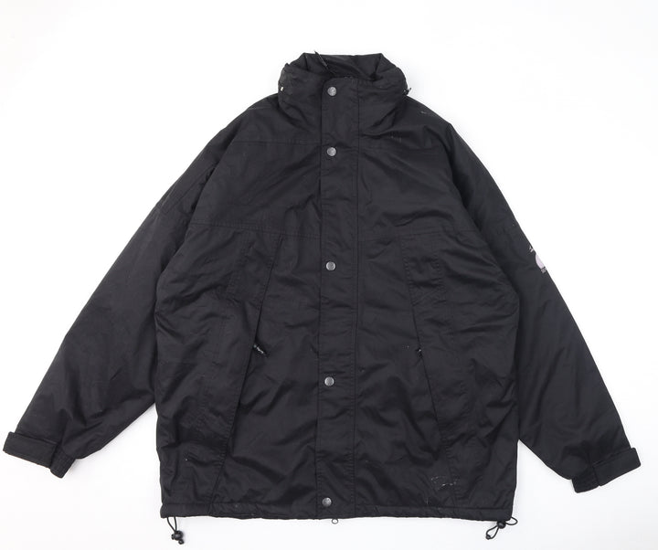 Jack Murphy Mens Black Rain Coat Coat Size XL Zip