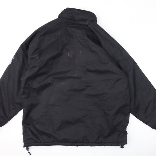 Jack Murphy Mens Black Rain Coat Coat Size XL Zip